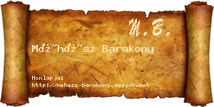 Méhész Barakony névjegykártya